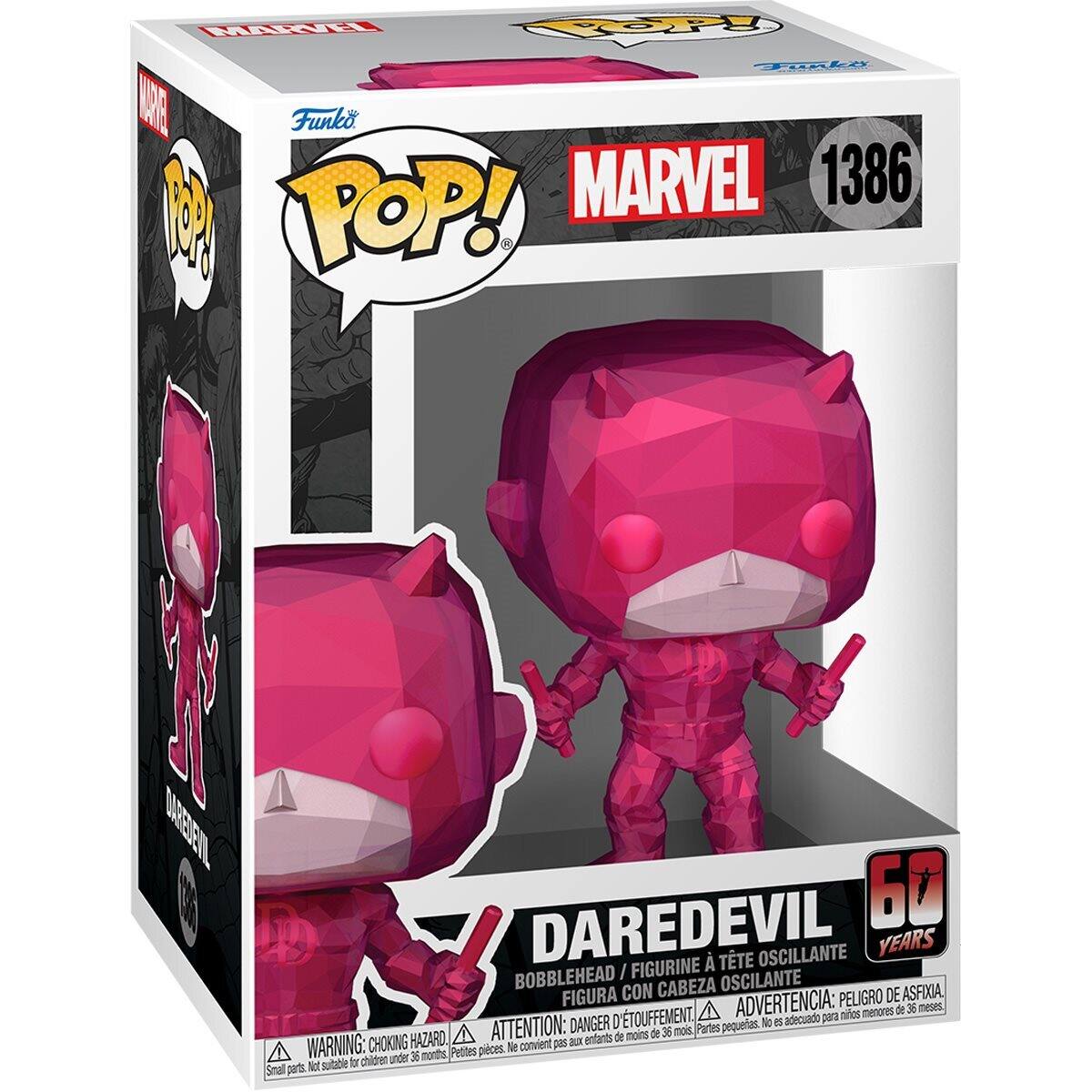 Funko Pop! Marvel 1386 Daredevil 60 Years Bobblehead / Figurine con Cabeza Oscillante Peligro de Asfixia. Advertencia: para menores de 3 meses. Danger pequeñas piezas. Not suitable for children under 36 months. Warning: Choking Hazard. Parts small.