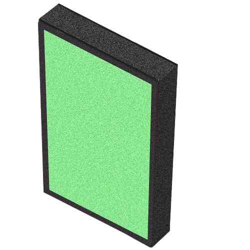 Front. Puroxygen - P500_F - 4-in-1 Replacement Filter for P500 Air Purifier, True HEPA & Activated Carbon, Removes Mold, Pet Dander, Smoke - Green.