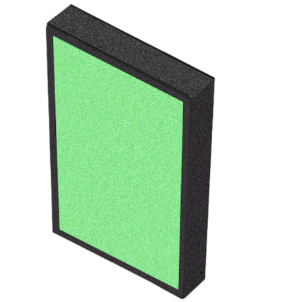 Front. Puroxygen - P500_F - 4-in-1 Replacement Filter for P500 Air Purifier, True HEPA & Activated Carbon, Removes Mold, Pet Dander, Smoke - Green.