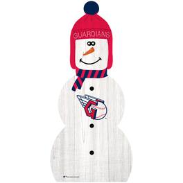 Fan Creations - Cleveland Guardians 31'' Snowman Leaner - White