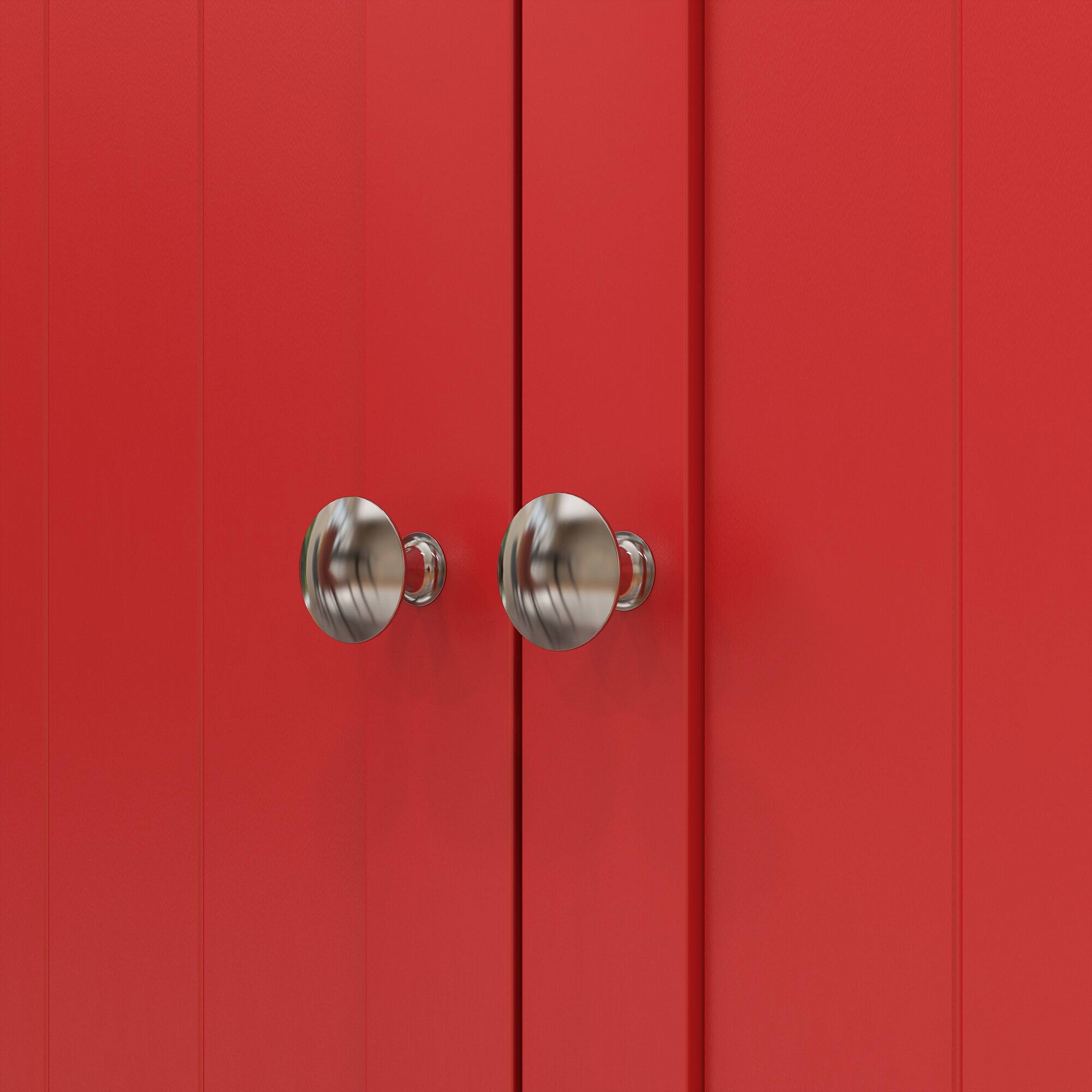 Alt View 8. Homcom - 41" Kitchen Pantry Storage Cabinet, Freestanding Kitchen Cabinet with 12 Door Shelves, Double Doors, 5-tier Shelving - Red.