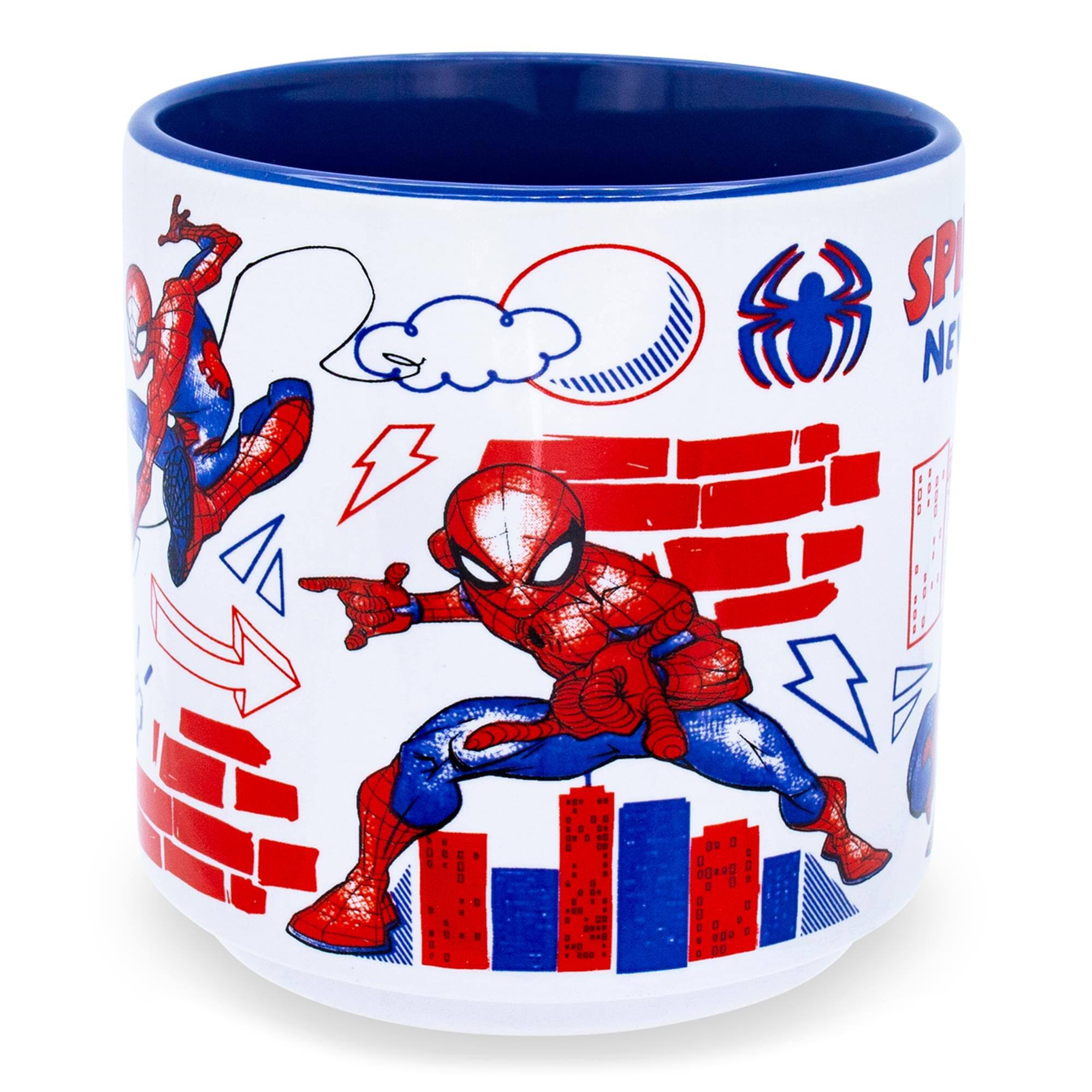 Alt View 1. Marvel - Marvel Comics Spider-Man "New York City" Ceramic Mug | Holds 13 Ounces - Red.