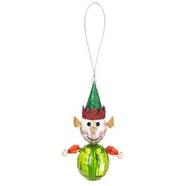 Ganz - Elf Christmas Tree Acrylic Ornament 3 Inch - Green