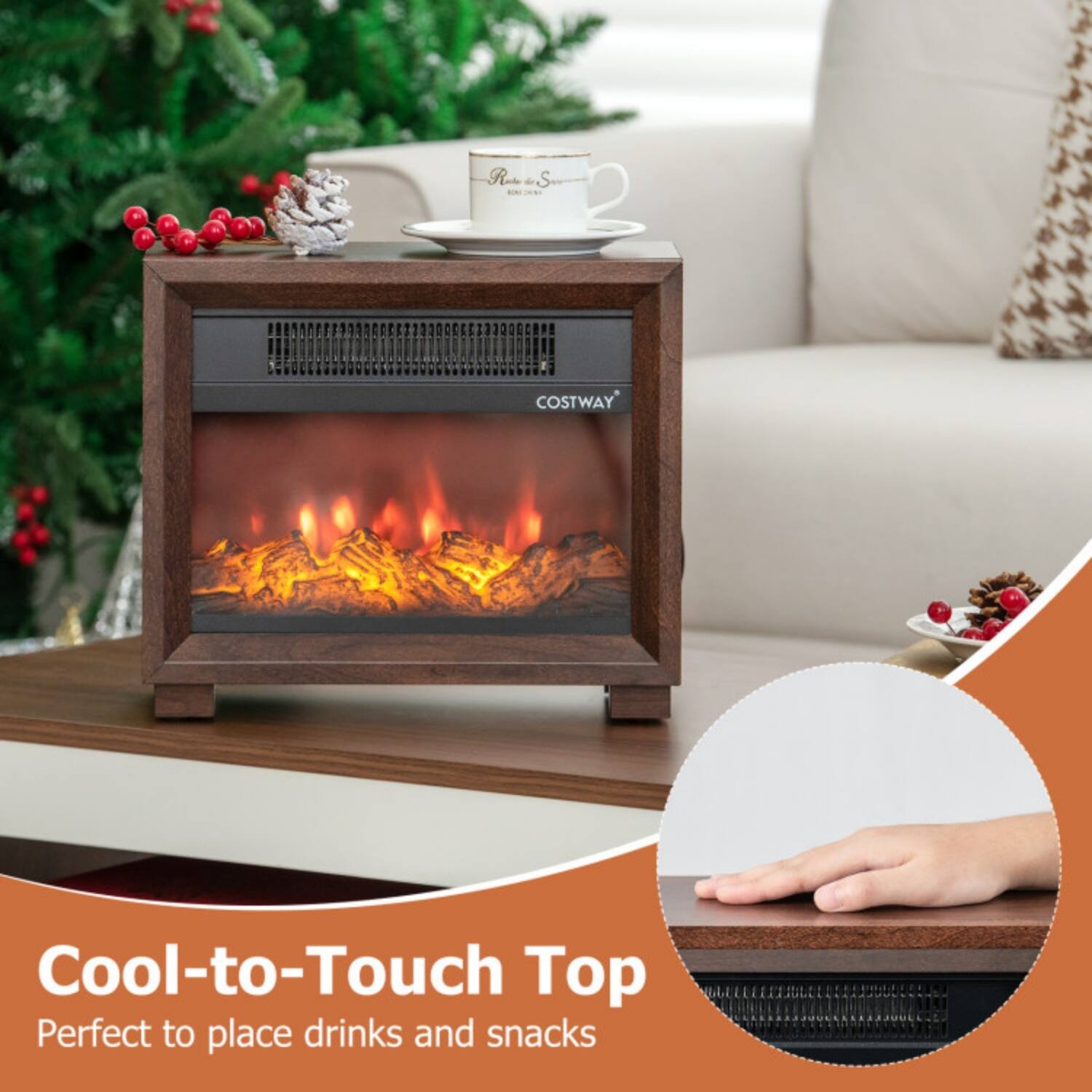 Cool-to-Touch Top  
Perfect to place drinks and snacks