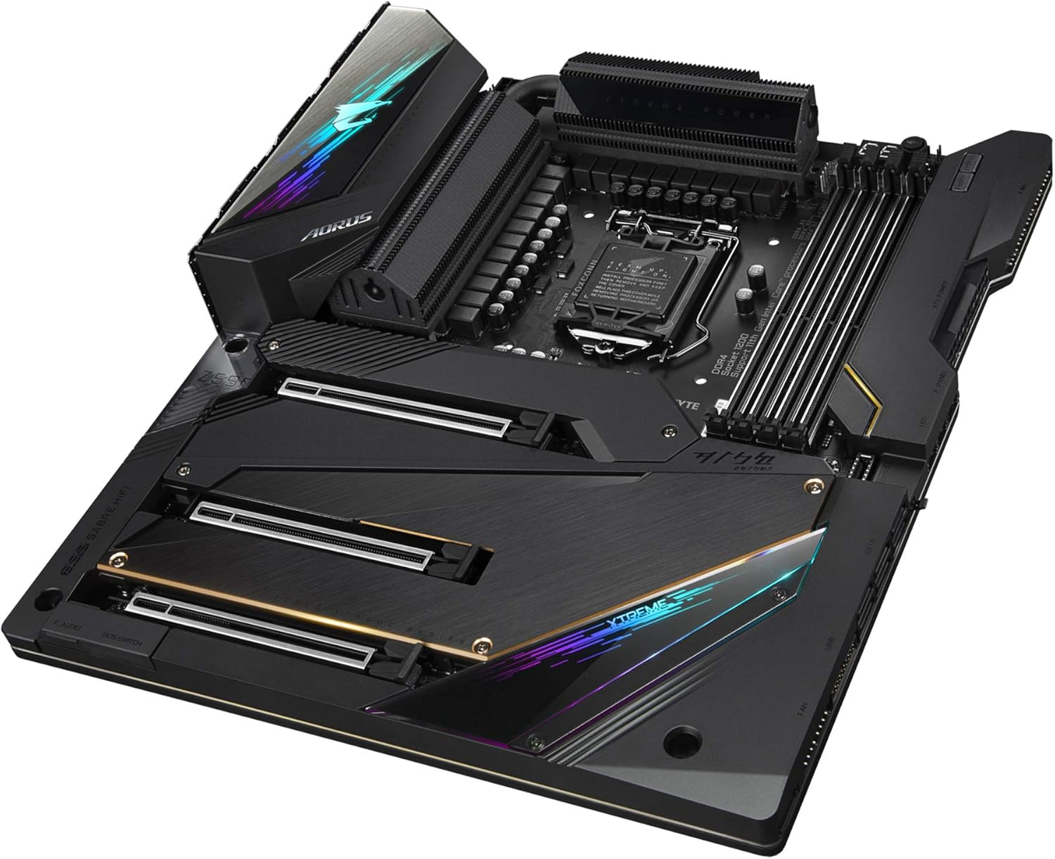AORUS  
Z590  
XTREME  
10th Gen  
Socket Support  
2x M.2 PCIe Gen4 x4  
2x M.2 PCIe Gen3 x4  
2x USB 3.2 Gen2 Type-C  
2x USB 3.2 Gen2 Type-A  
2x USB 2.0 Type-A  
1x PS/2  
1x LAN  
1x HDMI  
1x DisplayPort  
1x DVI-D  
1x VGA  
1x 802.11ax Wi-Fi 6  
1x Bluetooth 5.0