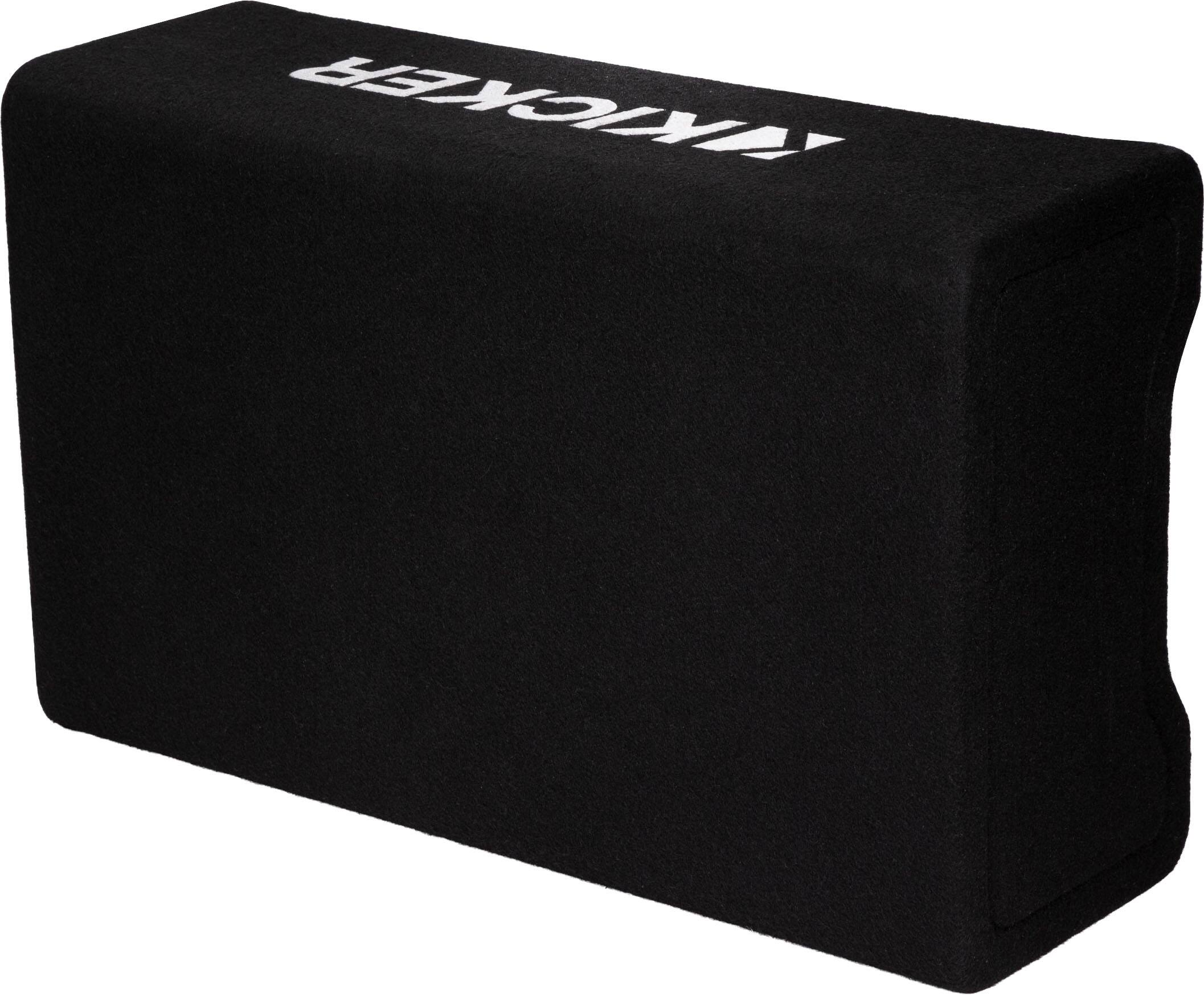 Alt View 2. KICKER - Comp Down-Firing 12" Single-Voice-Coil  4-Ohm Loaded Subwoofer Enclosure - Black.