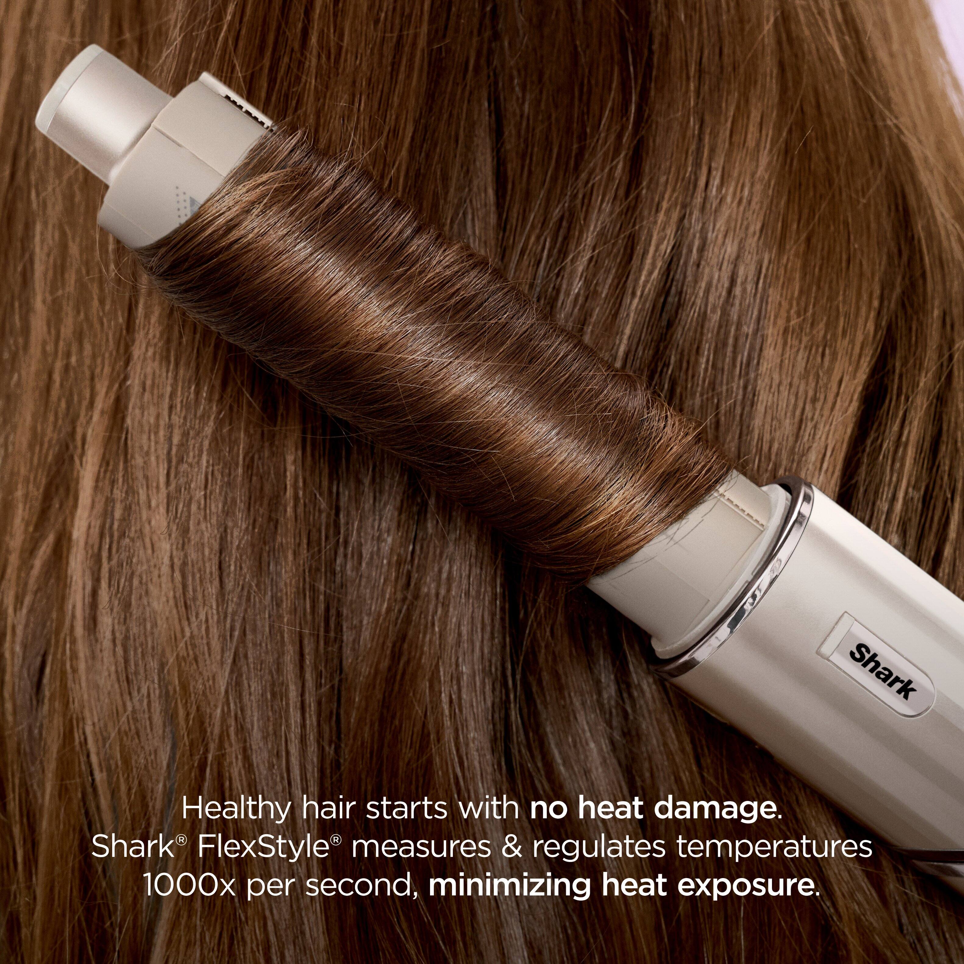 Healthy hair starts with no heat damage.  
Shark® FlexStyle® measures & regulates temperatures 1000x per second, minimizing heat exposure.