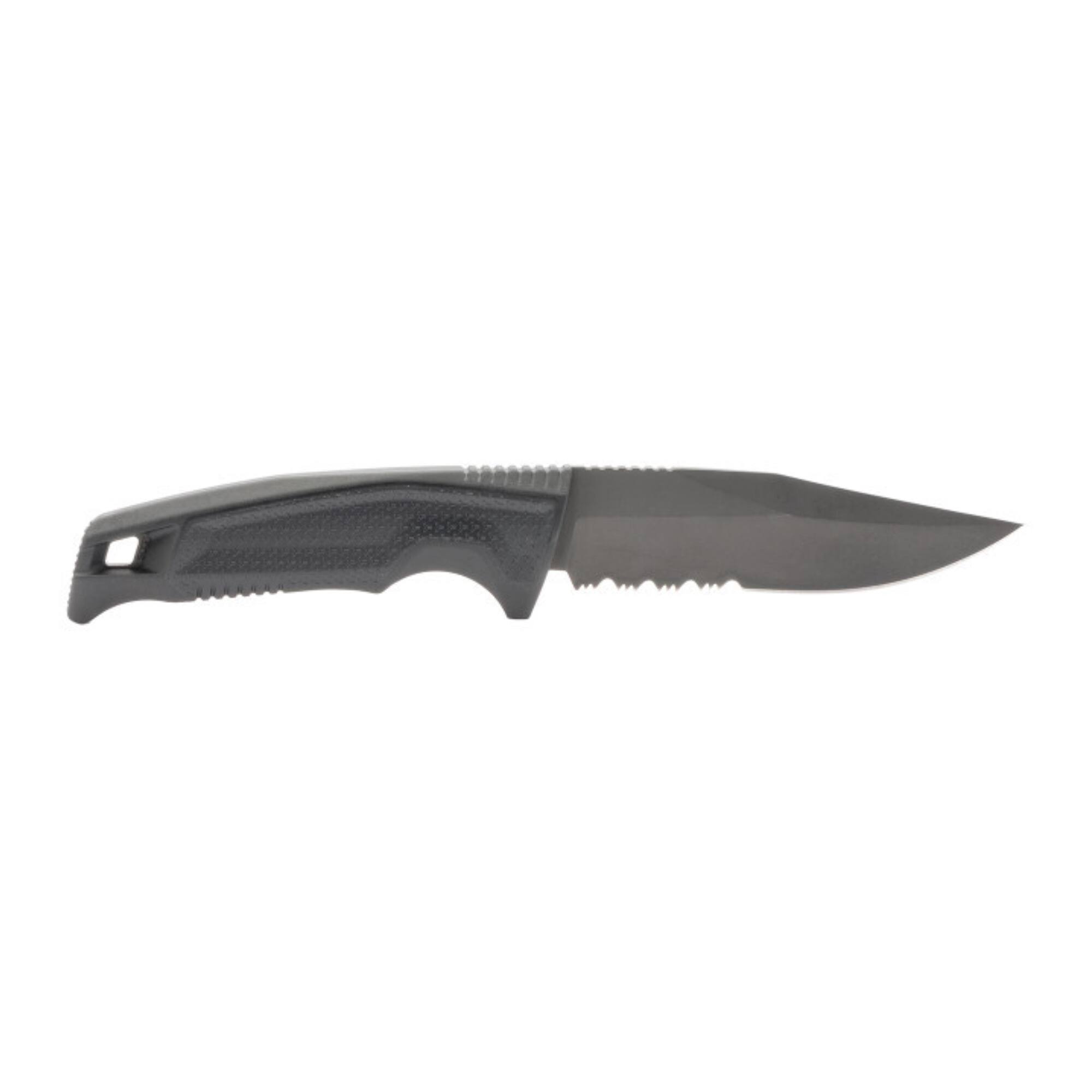 Back. SOG - SOG Recondo FX Black Fixed Blade Tactical Knife CRYO 440C Rubberized Grip.