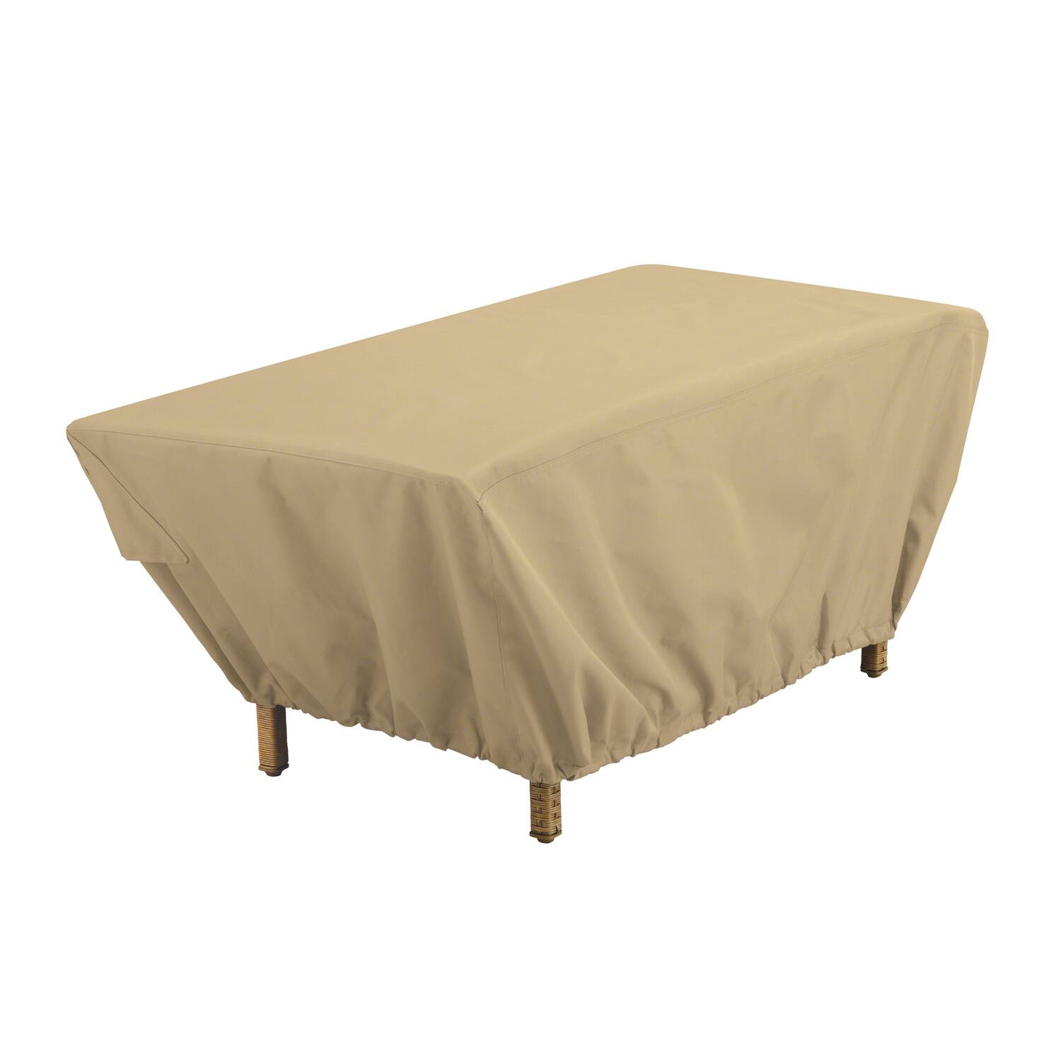 Front. Classic Accessories - Classic Accessories 18 in. H X 25 in. W X 48 in. L Brown Polyester Coffee Table Cover.
