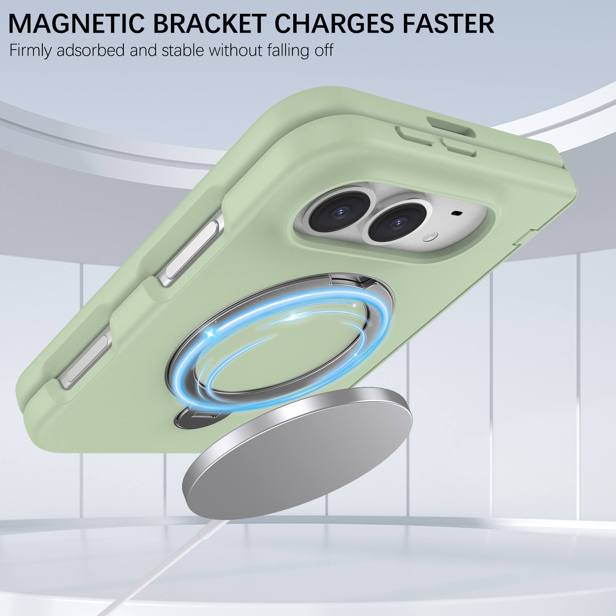 MAGNETIC BRACKET CHARGES FASTER  
Firmly adsorbed and stable without falling off