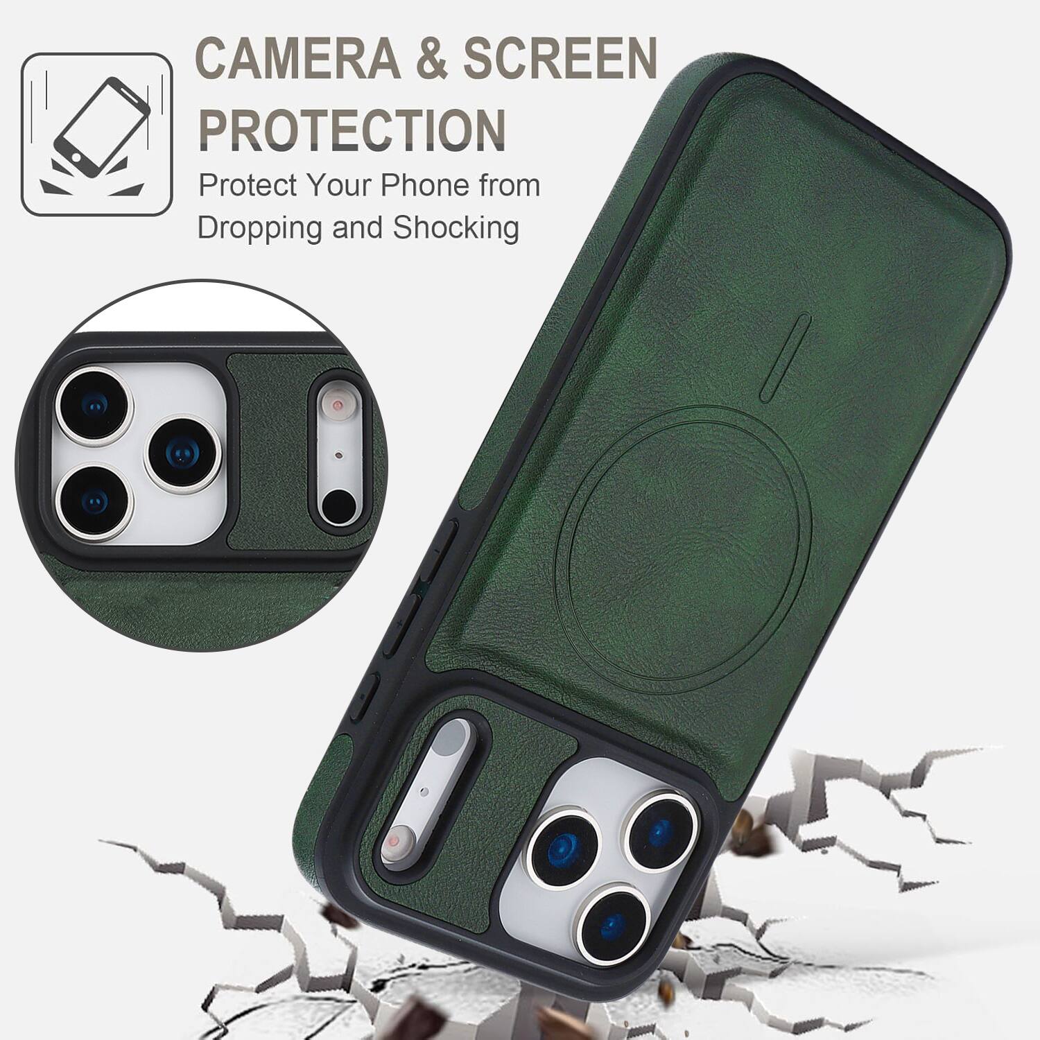 CAMERA & SCREEN PROTECTION  
Protect Your Phone from Dropping and Shocking