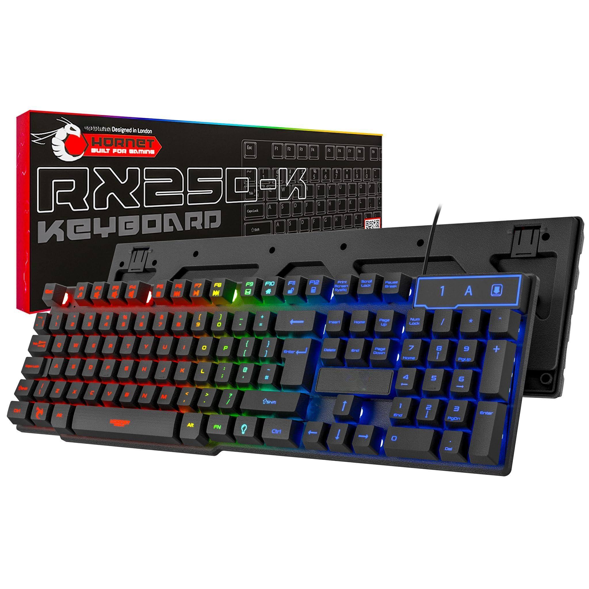 HORNET  
Designed in London  
BUILT FOR GAMES  

RX250K  
KEYBOARD  

1A