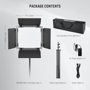 Neewer Upgraded 660 PRO II RGB LED Light Kit (2 Pack) APP Neewer Upgraded 660 PRO II RGB LED Light Kit (2 Pack) APP