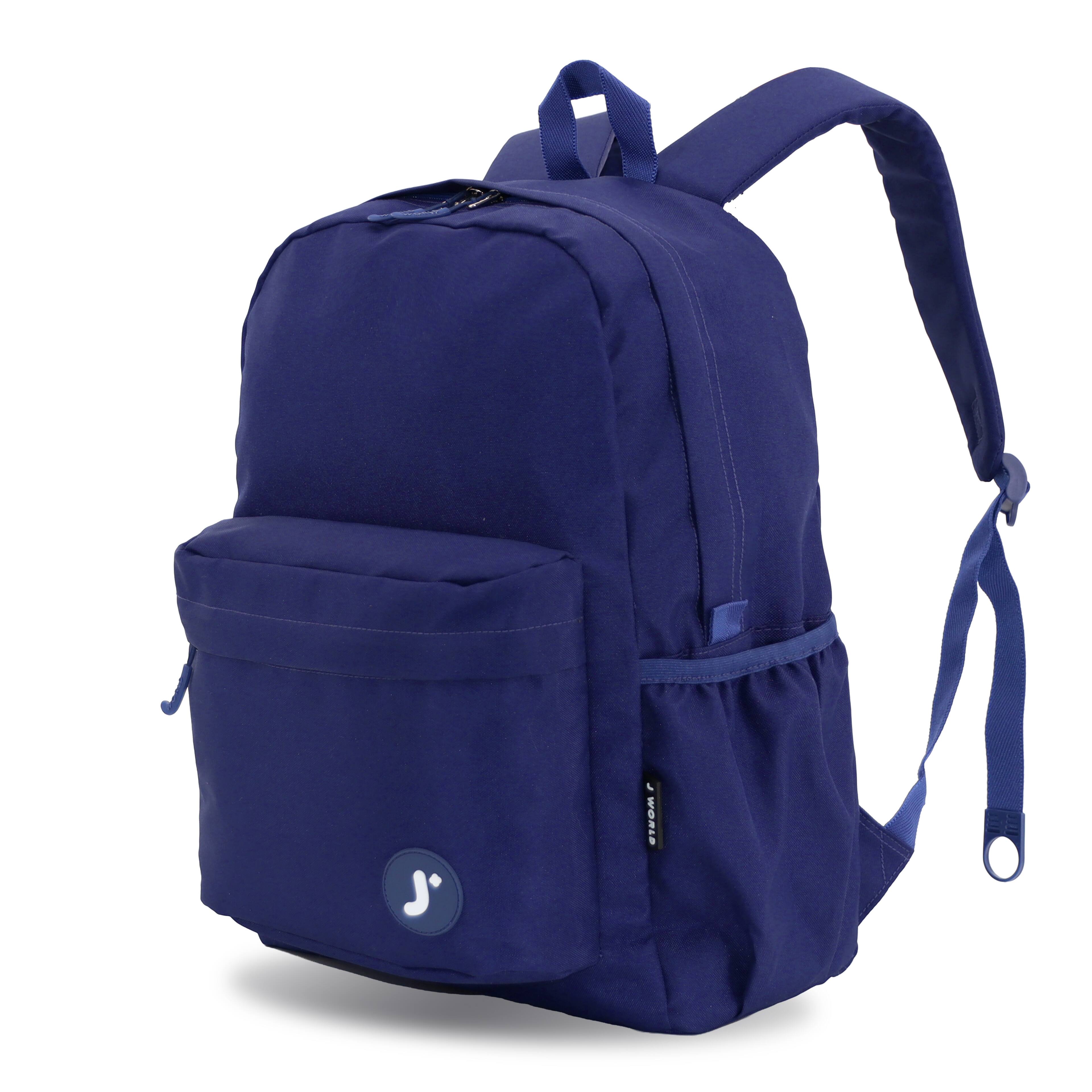 Angle. J World - J World Unisex Oz 17" Daily Backpack For School And Travel - Navy - NAVY.