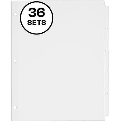 Alt View 1. Avery - Write & Erase Paper Dividers, 5 Tabs, 36 Sets/Box - White.