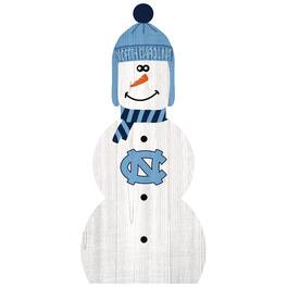 Fan Creations - North Carolina Tar Heels 31'' Snowman Leaner - White
