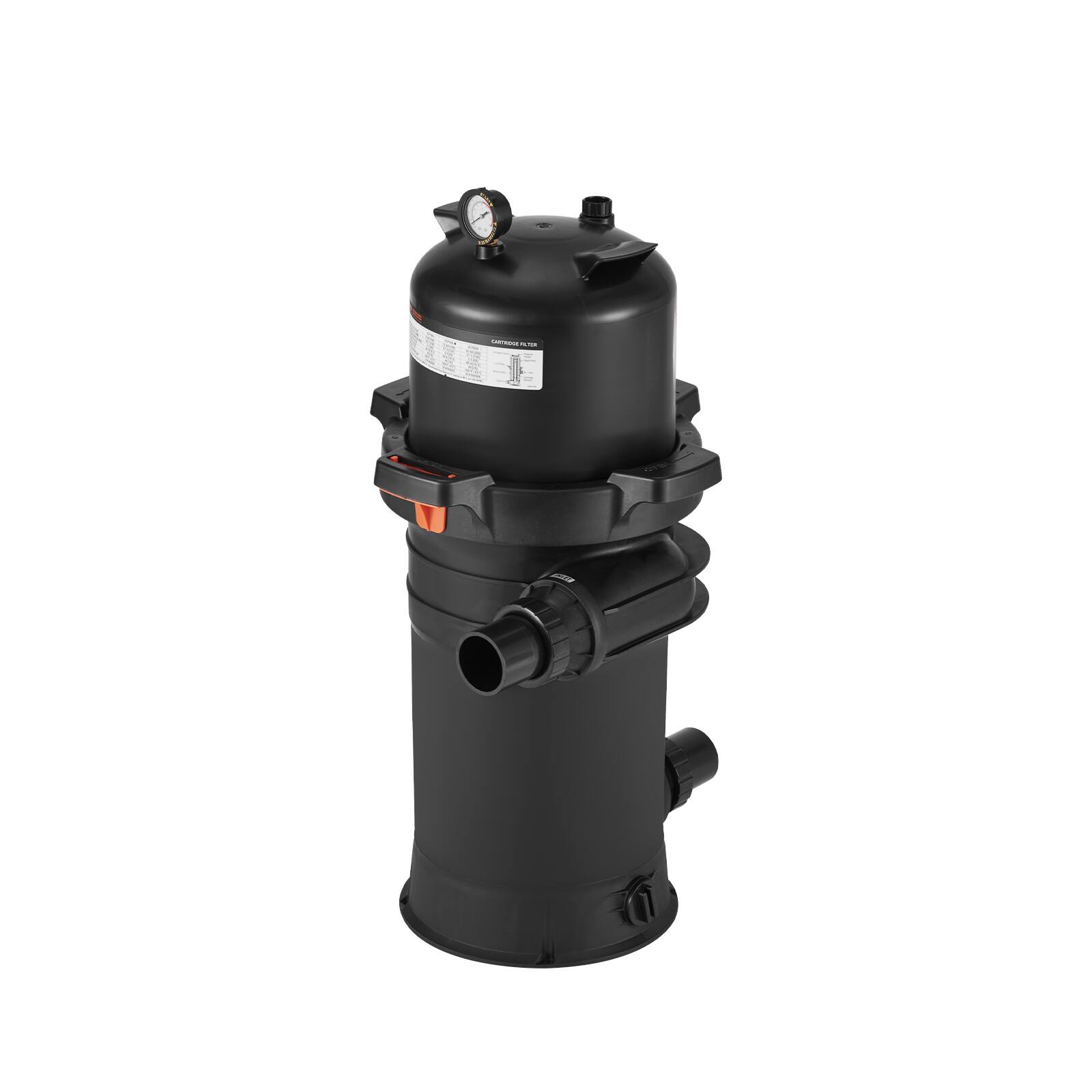 Alt View 5. VEVOR - Pool Cartridge Filter, 150 sq.ft², High-Efficiency Swimming Pool Filter with Valve, 9000 GPH Spa Filtration System - Black.