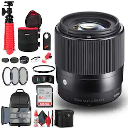 Sigma - 35mm f/1.4 DG HSM Art Lens for Canon EF (340-101) Bundle - Black