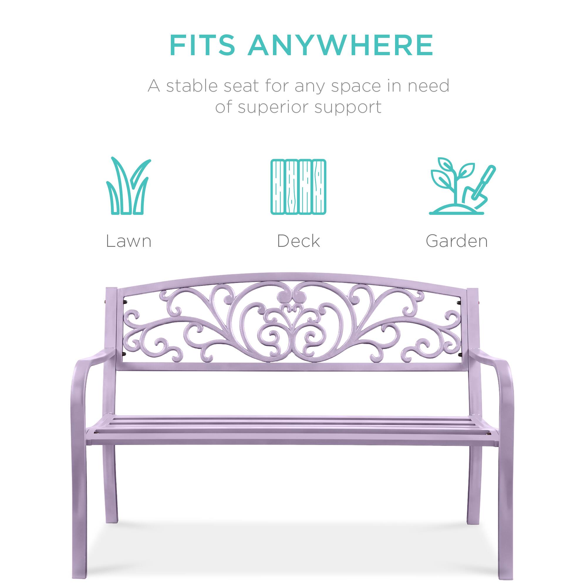 FITS ANYWHERE  
A stable seat for any space in need of superior support  

Lawn  
Deck  
Garden