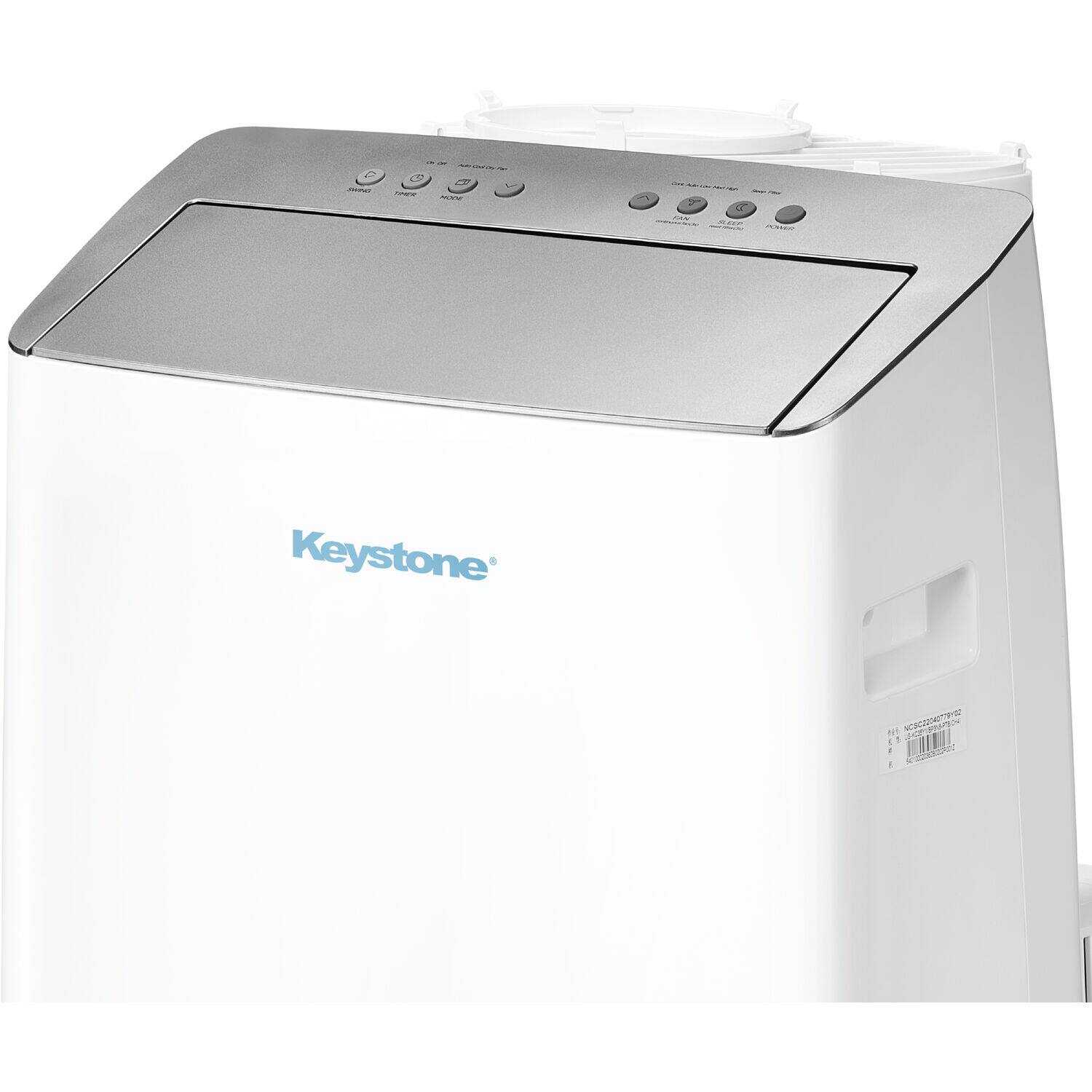 Alt View 11. Keystone - 14,000 BTU ASHRAE/12,000 BTU DOE Portable Inverter Air Conditioner with Heater and Remote Control - White.