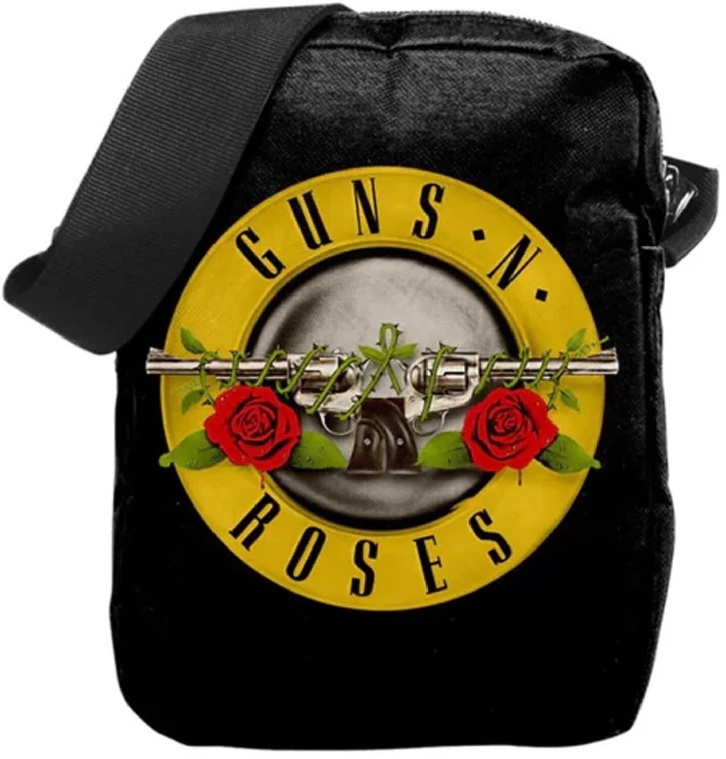 PopMarket - Guns N' Roses - Rocksax - Guns N' Roses - Roses Logo - Crossbody Bag with Stash Pockets (Black) - Multicolor price history on PriceWatchPro