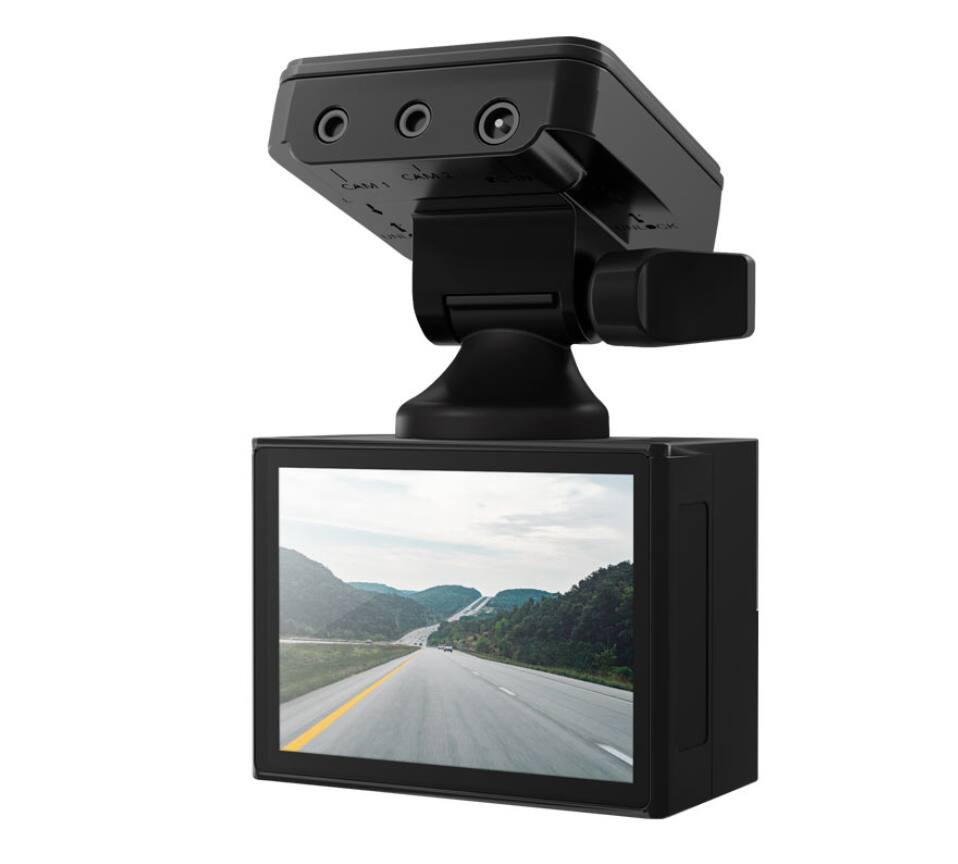 Left. Momento - Momento MD-7205 M7 Wi-Fi 3-Channel 2K QHD Dash Camera - Front & Rear.