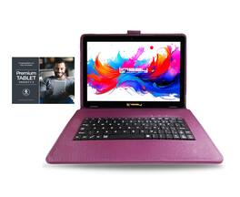 LINSAY - 10.1"Octa Core 256GB Storage Android 15 Tablet with Style Keyboard Premium TABLET Variety Applications - Purple