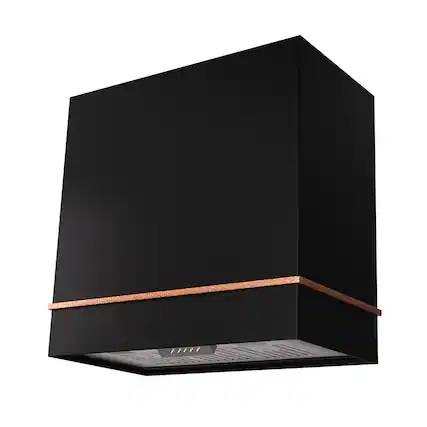 Front. Akicon - Akicon 30 in. 600 CFM Ducted Wall Mount Range Hood with LED Lights and Charcoal Filter, in Black with Copper - Black with Copper.