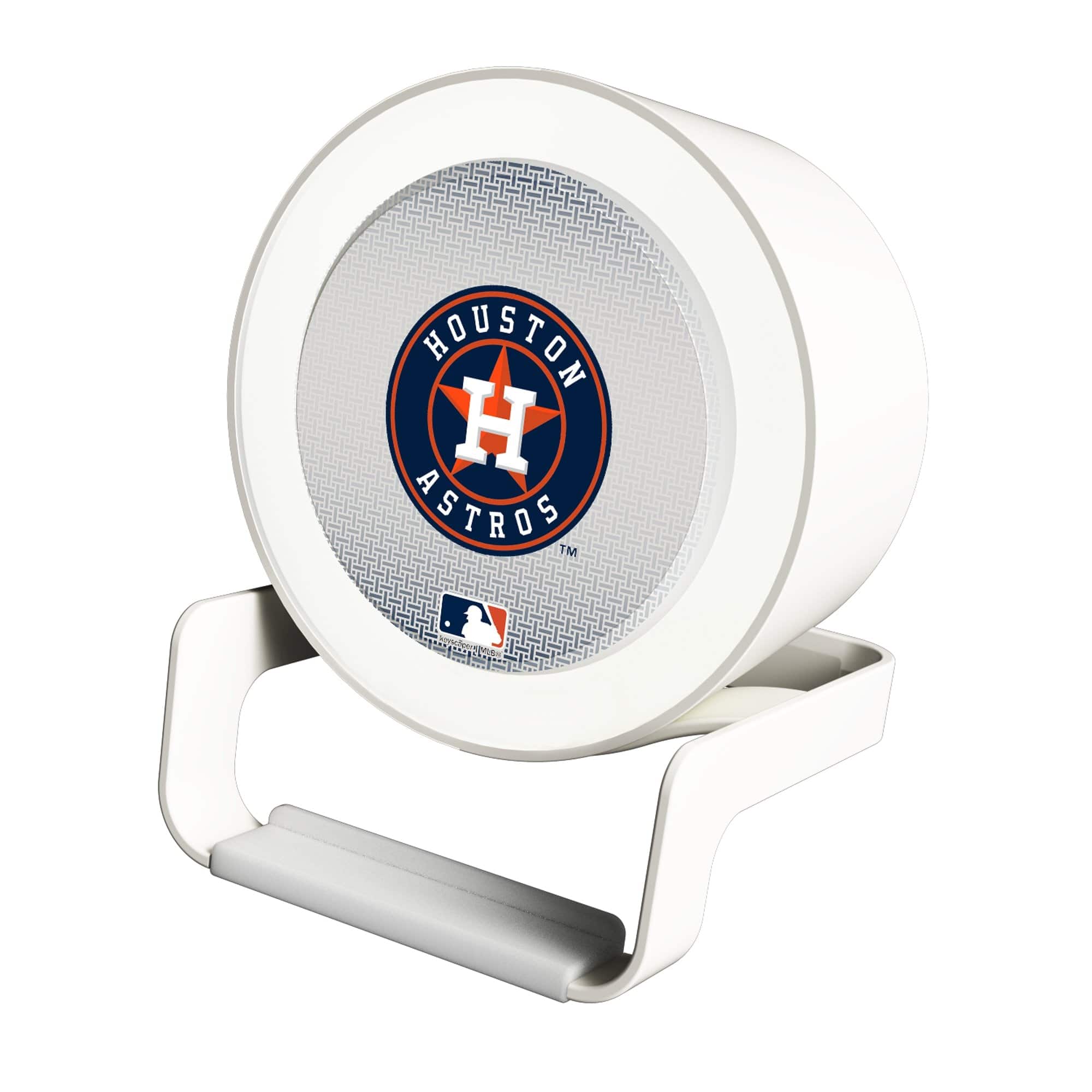 Keyscaper - Houston Astros Linen Print Nightlight Charger & Bluetooth Speaker - White