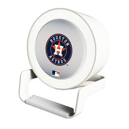 Keyscaper - Houston Astros Linen Print Nightlight Charger & Bluetooth Speaker - White
