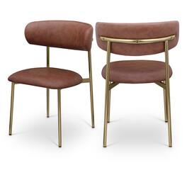 Meridian Furniture - Lupita Vegan Leather Dining Chair, Set of 2 - Brown