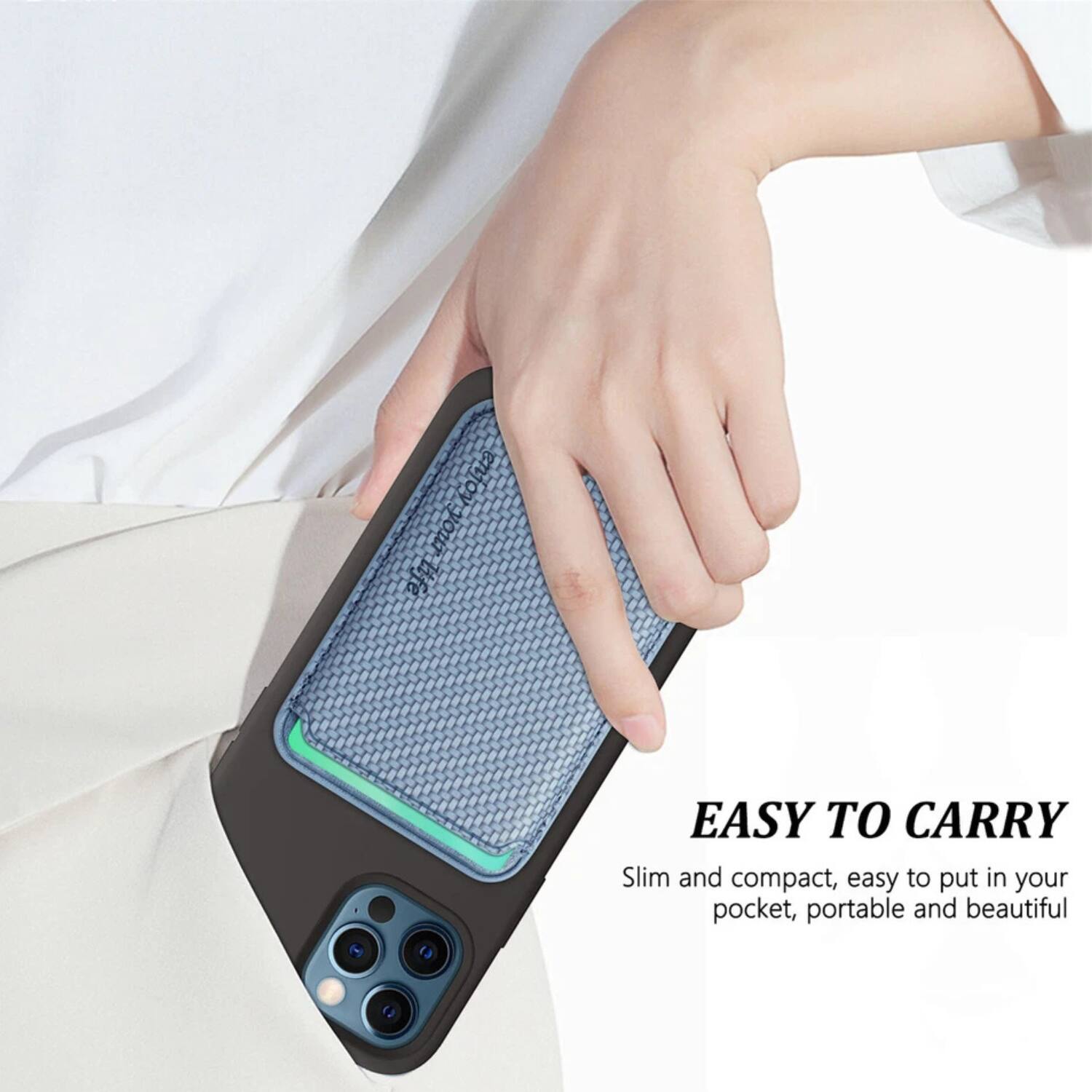 EASY TO CARRY  
Slim and compact, easy to put in your pocket, portable and beautiful