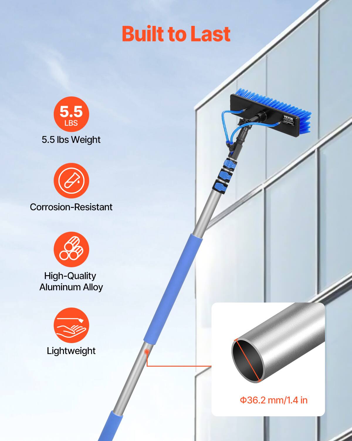 Built to Last

5.5 LBS

5.5 lbs Weight

Corrosion-Resistant

High-Quality Aluminum Alloy

Lightweight

36.2 mm/1.4 in
