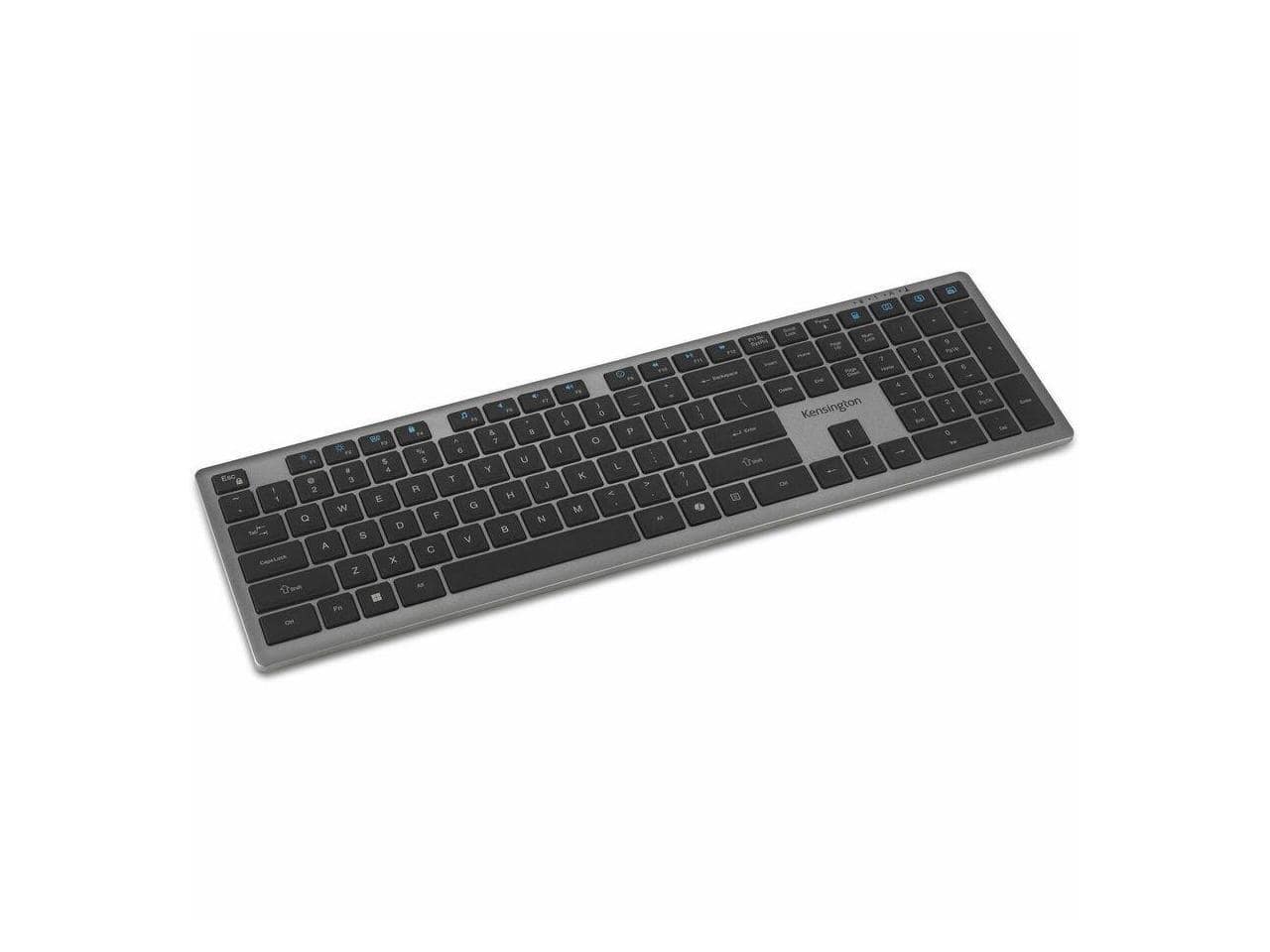 Kensington - KB535 Wireless Keyboard, Bluetooth/2.4GHz, Full-Size, Quiet Keys, Copilot Hotkey, Windows (K75408NA) - Black
