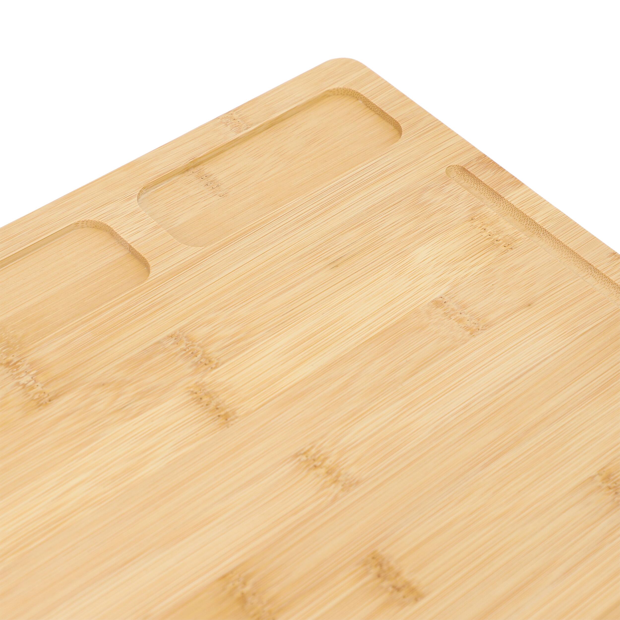 Alt View 7. MegaChef - MegaChef 3 Piece Bamboo Cutting, Prep and Serving Boards - Brown.