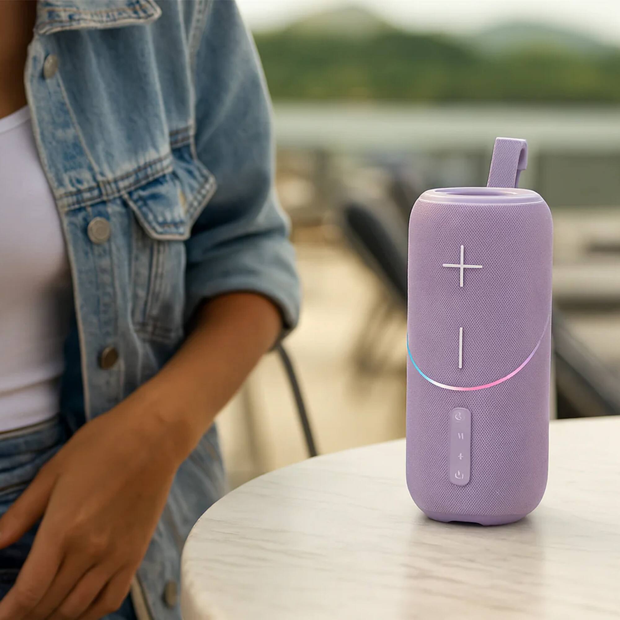 Alt View 10. Max Power - Max Power MPD672 Pulse Xtreme Portable Bluetooth Speaker with Heavy Bass, Purple.
