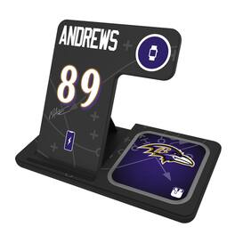 Keyscaper - Mark Andrews Baltimore Ravens Ready 3-in-1 Charging Station - Black