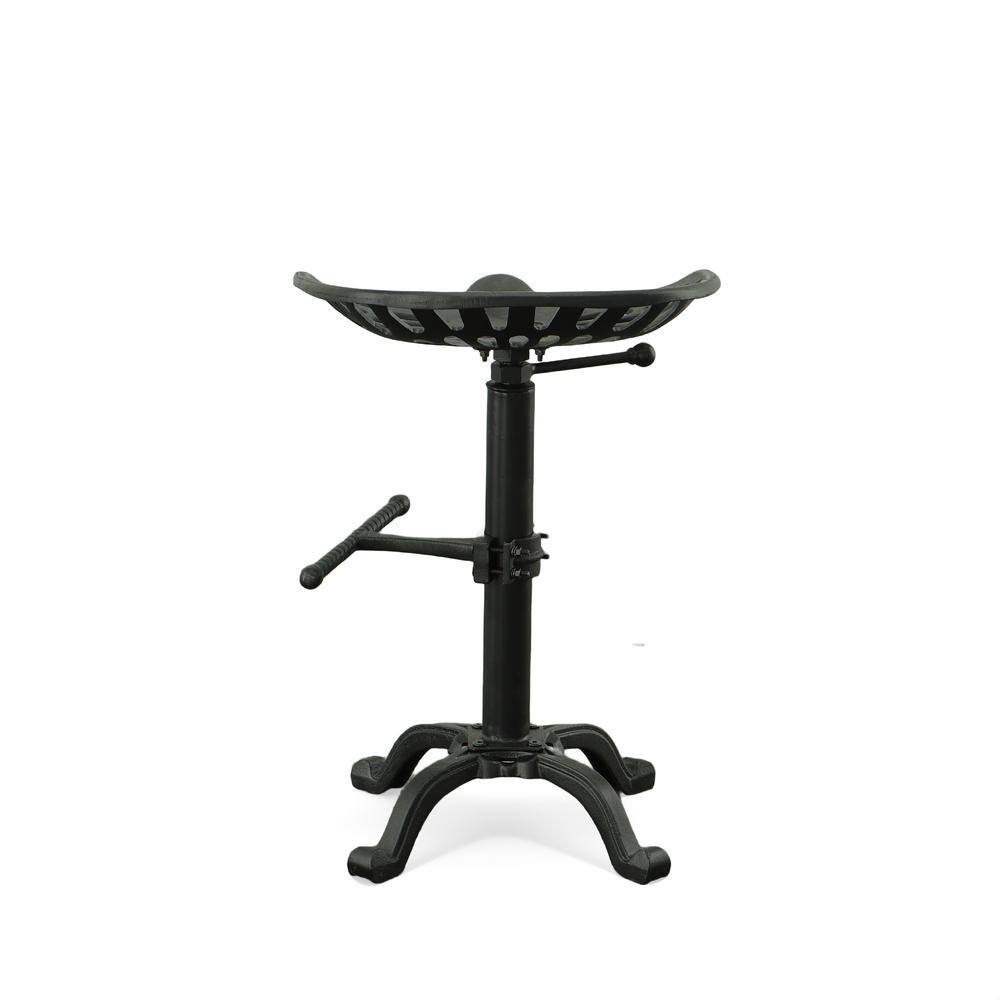 Alt View 6. Carolina Chair & Table - Adjustable Tractor Seat Barstool - Black - Black.