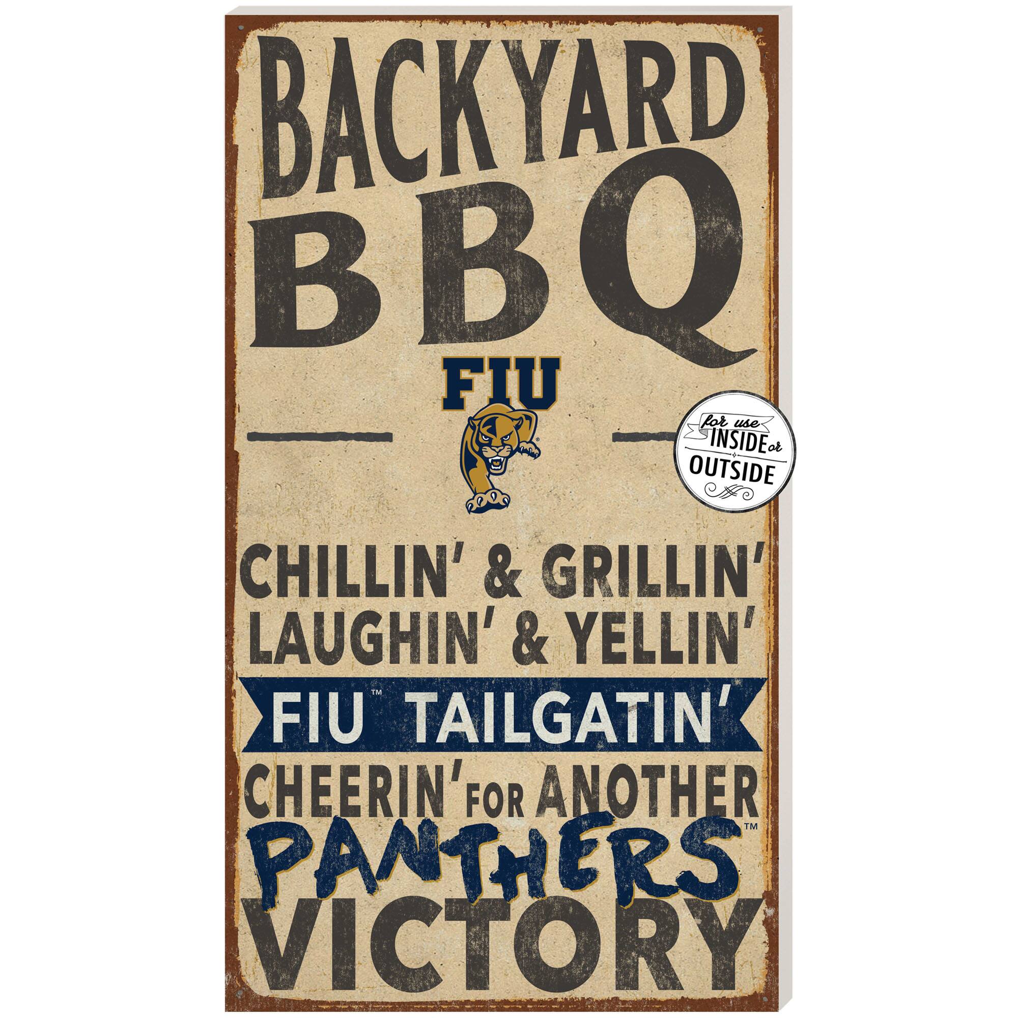 FIU Panthers 11" x 20" Indoor/Outdoor BBQ Sign