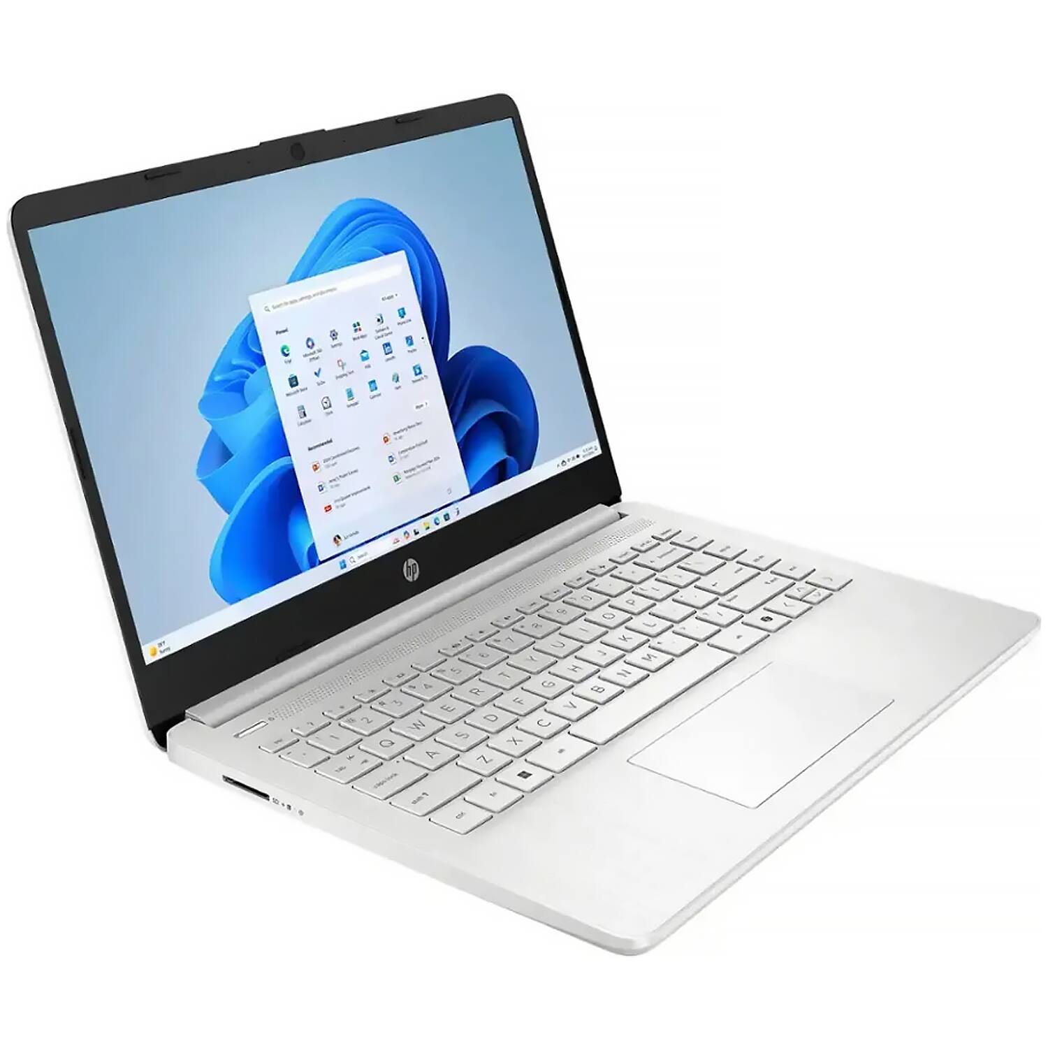 Alt View 8. HP - HP 14" HD Laptop - Intel N150 - 4GB RAM - 128GB UFS - Wi-Fi 6 - Windows 11 Pro - 1 Year Microsoft 365 - Natural Silver - Natural Silver.