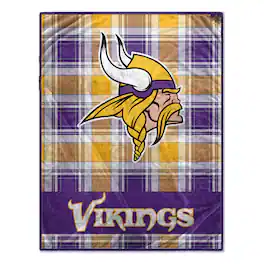 Pegasus - Minnesota Vikings 66" x 95" Oversized Plaid FAN-mily Ultra Cozy Blanket - Multicolor