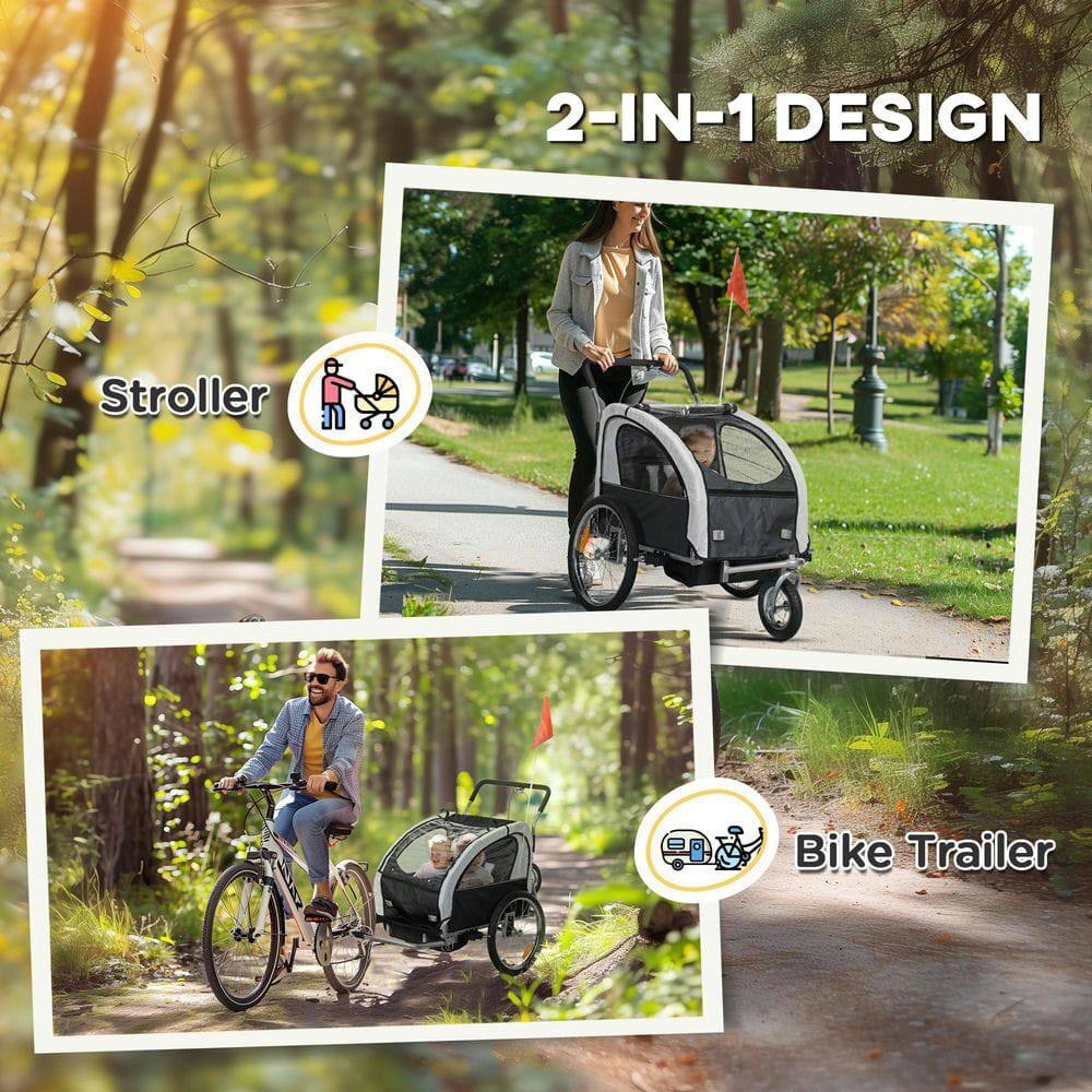 2-IN-1 DESIGN

Stroller

Bike Trailer
