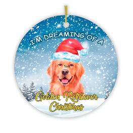 OrnamentallyYou - Im Dreaming of a Golden Retriever Christmas Ornament - Multi-colored