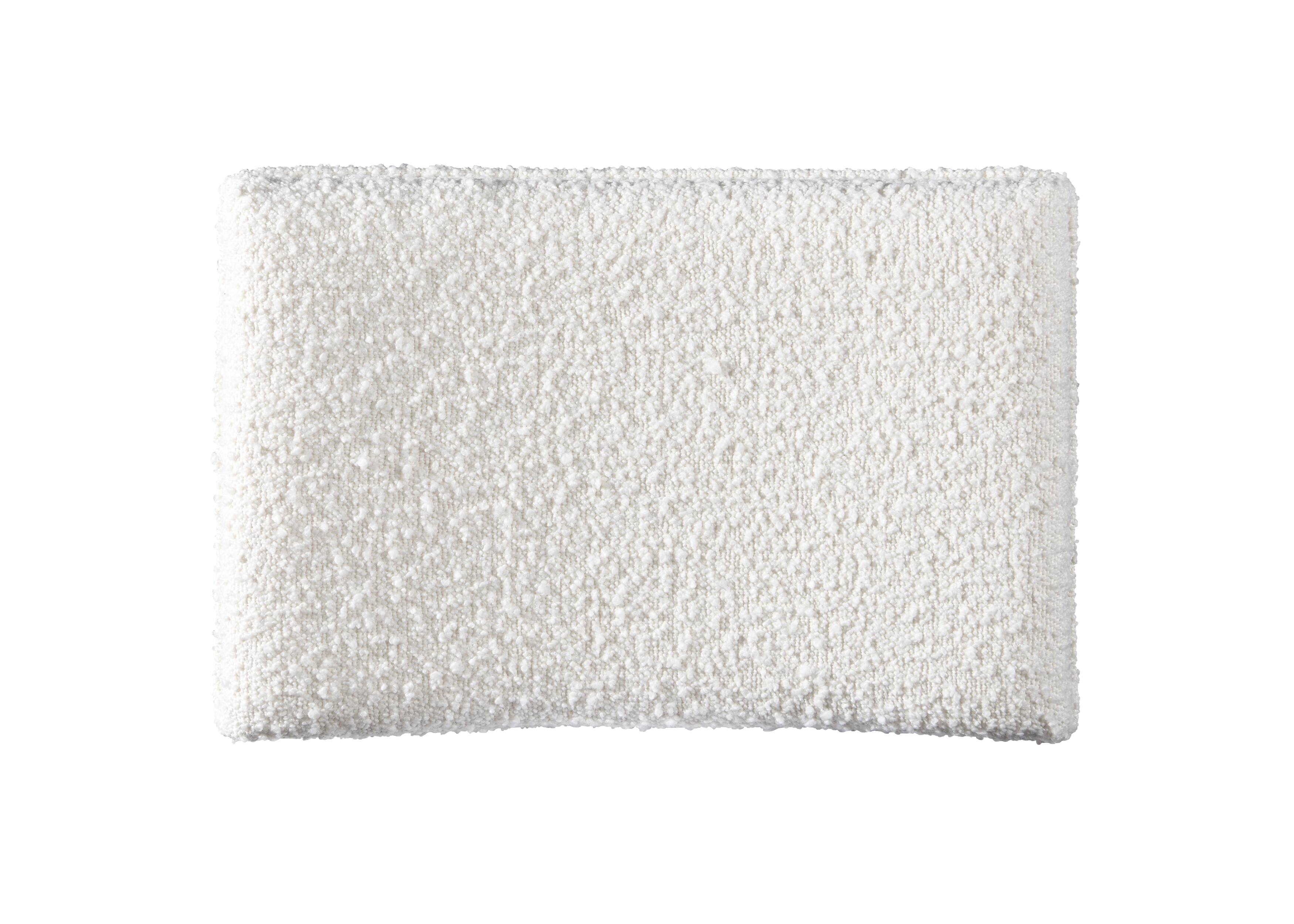 Alt View 7. LuXeo - Luna 24 in. Black Backless Wood Saddle Counter Stools with White Boucle Fabric Seat (Set of 2) - Black/white.