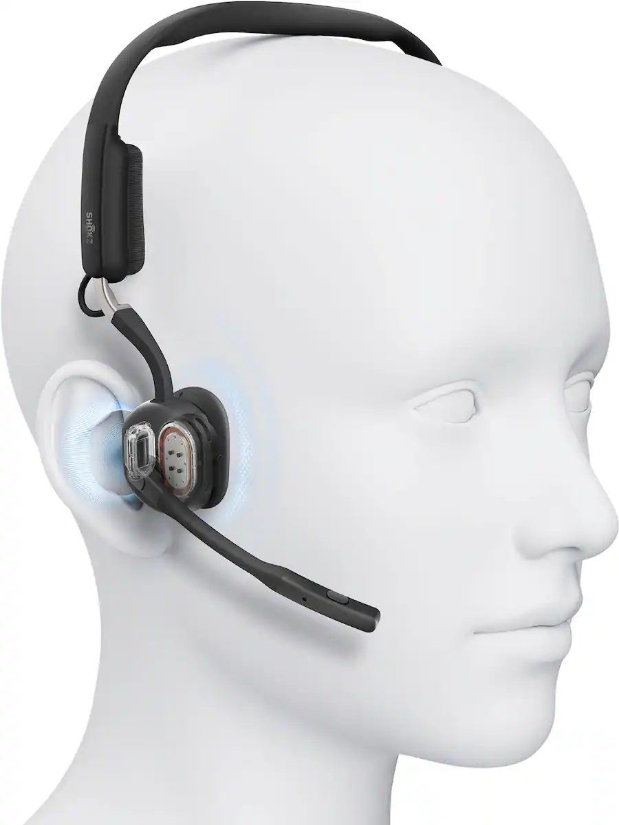 Shokz OpenMeet, Wireless Bone Conduction Headset Black C610-AN-BK