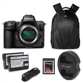 Nikon - Z8 Mirrorless Camera Bundle with 64GB CFexpress, 2 Battery, Charger & Bag - Black