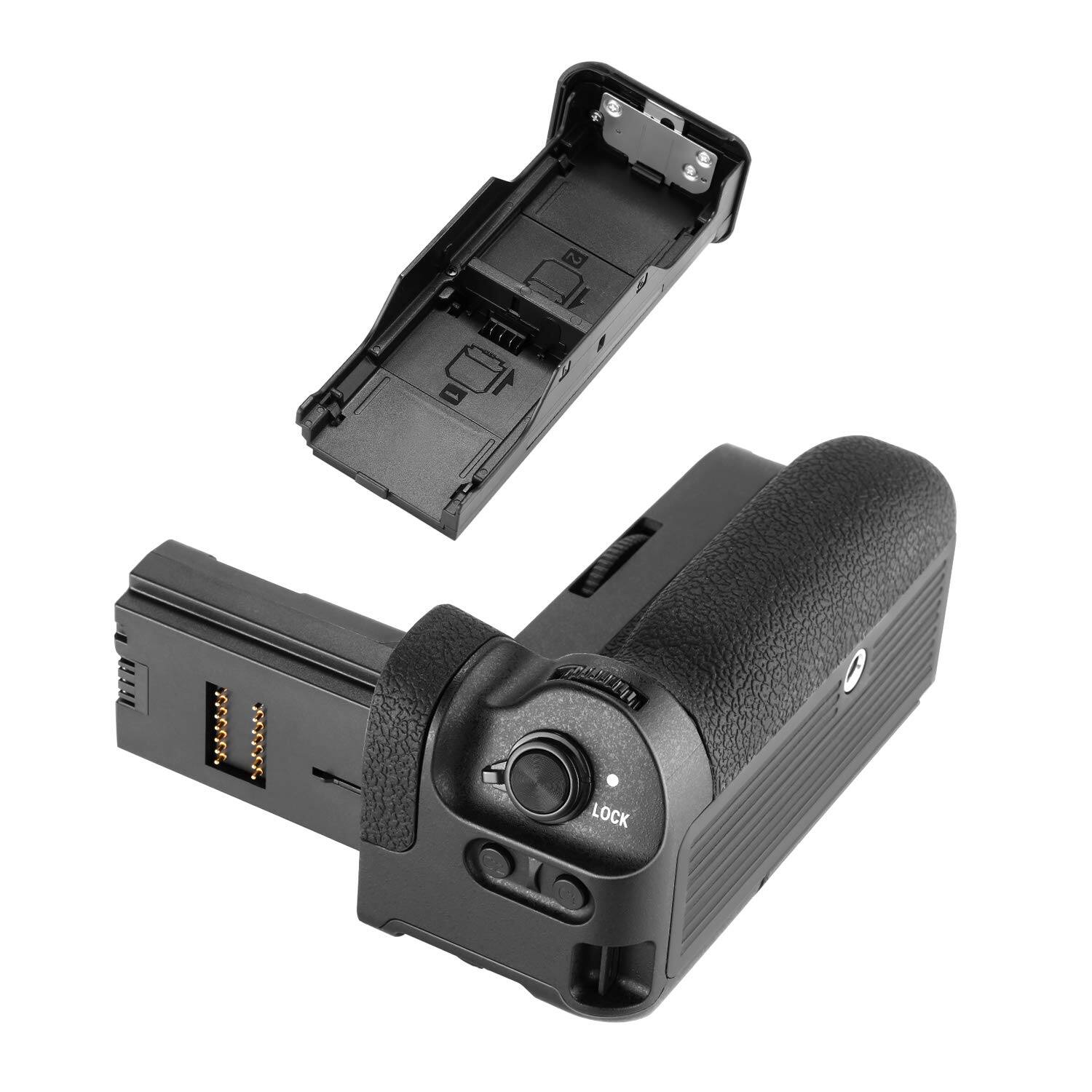 Left. Neewer - Vertical Battery Grip for Sony A9/A7III/A7RIII - Replacement for VG-C3EM, Uses NP-FZ100.