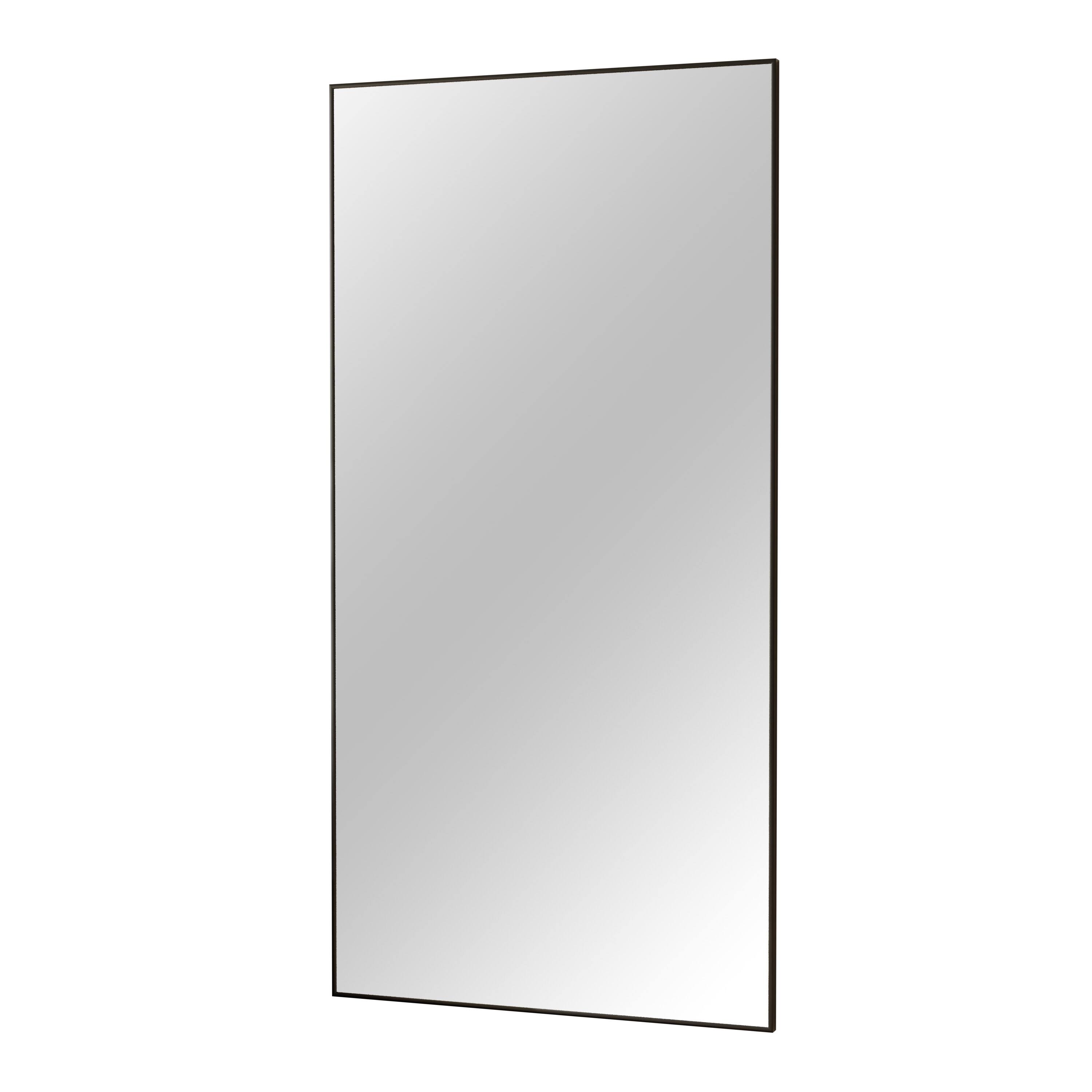 Alt View 2. Easly - Black 34 in. W x 76 in. H Rectangle Aluminum Alloy Frame Full Length Floor Mirror - Black.