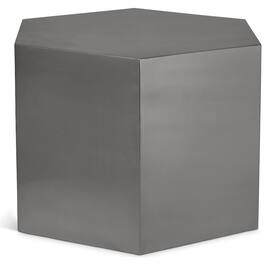 Meridian Furniture - Hexagon Brushed Chrome Coffee Table - Silver
