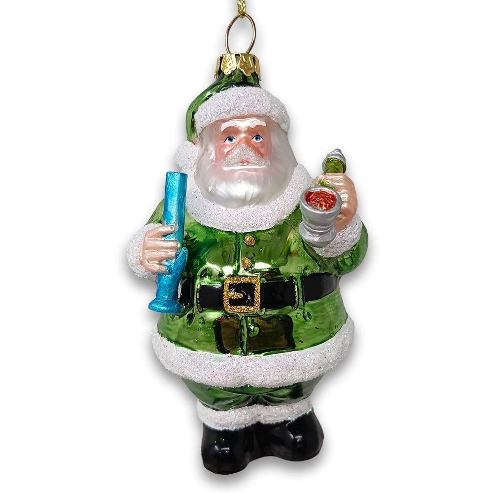 OrnamentallyYou - Chill Santa Glass Christmas Ornament Merry Cheermas Funny Decoration - Multi-colored